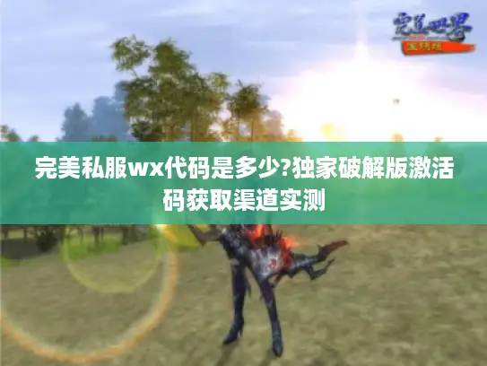 完美私服wx代码是多少?独家破解版激活码获取渠道实测 完美私服wx代码是多少?独家破解版激活码获取渠道实测