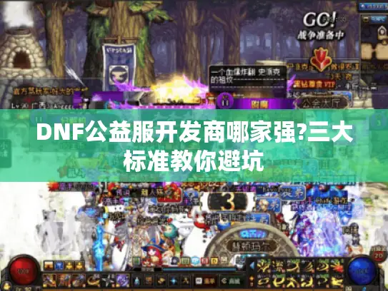 DNF公益服开发商哪家强?三大标准教你避坑