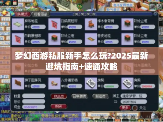 梦幻西游私服新手怎么玩?2025最新避坑指南+速通攻略