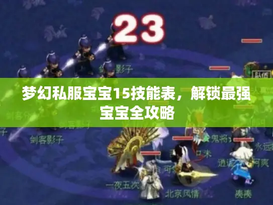 梦幻私服宝宝15技能表，解锁最强宝宝全攻略