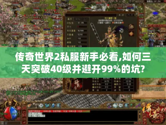 传奇世界2私服新手必看,如何三天突破40级并避开99%的坑?