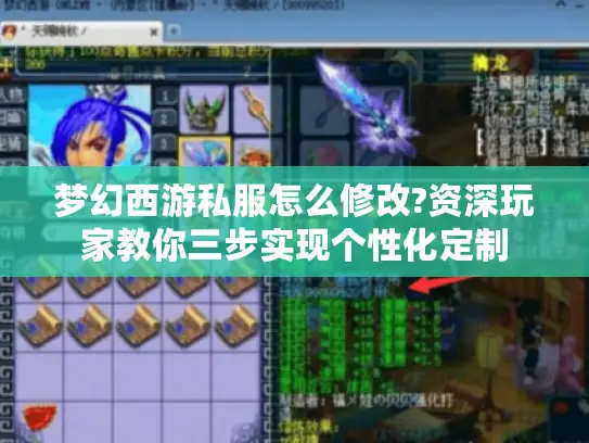 梦幻西游私服怎么修改?资深玩家教你三步实现个性化定制