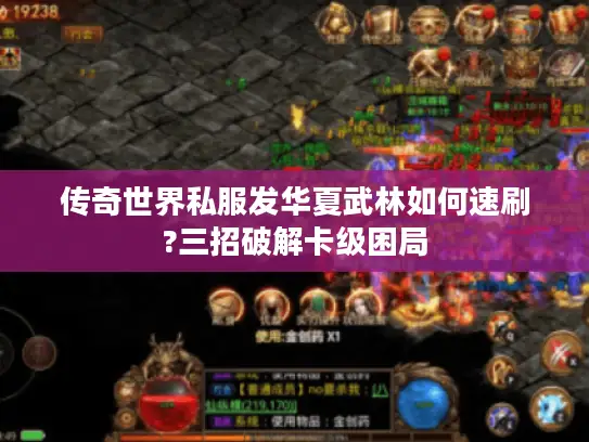 传奇世界私服发华夏武林如何速刷?三招破解卡级困局