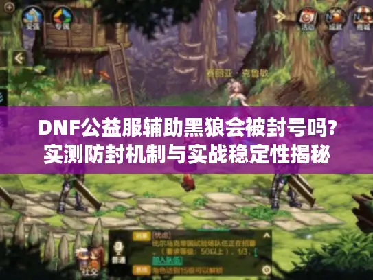 DNF公益服辅助黑狼会被封号吗?实测防封机制与实战稳定性揭秘