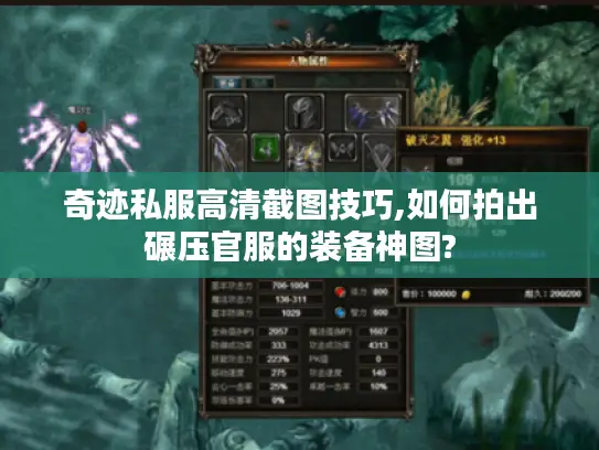 奇迹私服高清截图技巧,如何拍出碾压官服的装备神图?