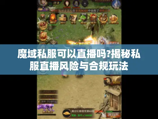 魔域私服可以直播吗?揭秘私服直播风险与合规玩法
