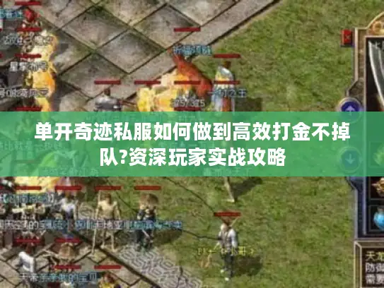 单开奇迹私服如何做到高效打金不掉队?资深玩家实战攻略