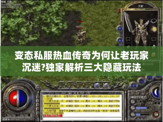 变态私服热血传奇为何让老玩家沉迷?独家解析三大隐藏玩法