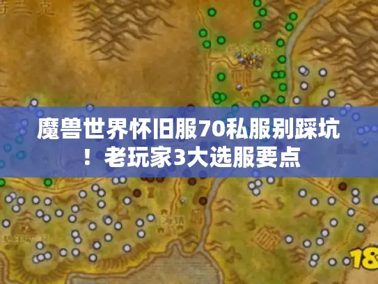 魔兽世界怀旧服70私服别踩坑！老玩家3大选服要点