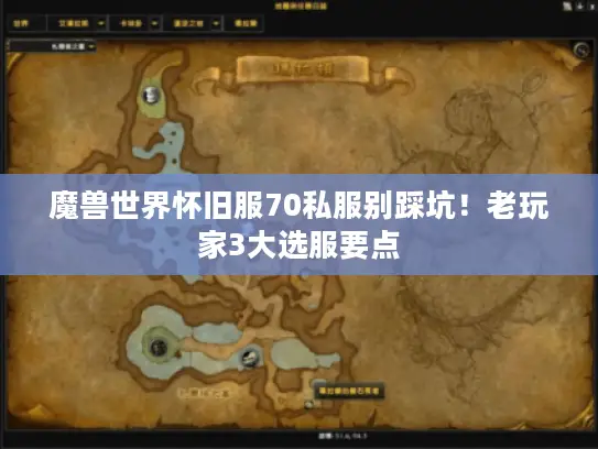 魔兽世界怀旧服70私服别踩坑！老玩家3大选服要点