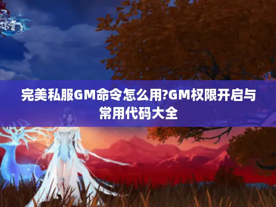 完美私服GM命令怎么用?GM权限开启与常用代码大全 完美私服GM命令怎么用?GM权限开启与常用代码大全