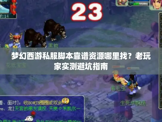 梦幻西游私服脚本靠谱资源哪里找？老玩家实测避坑指南