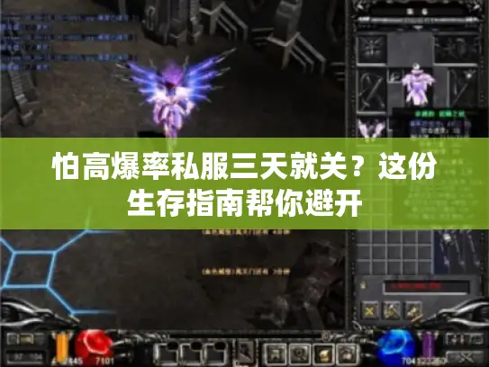 怕高爆率私服三天就关？这份生存指南帮你避开