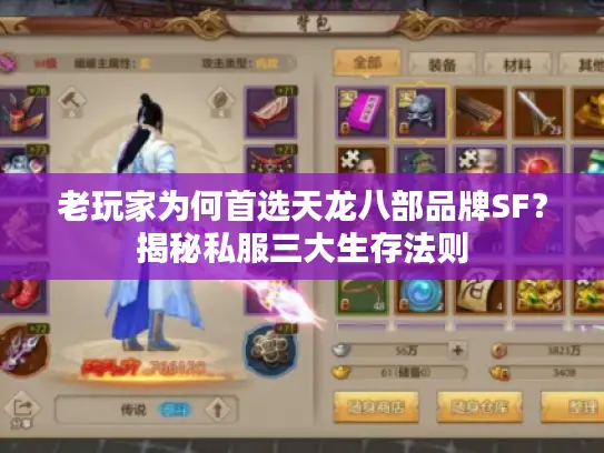 老玩家为何首选天龙八部品牌SF？揭秘私服三大生存法则