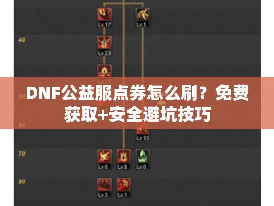 DNF公益服点券怎么刷？免费获取+安全避坑技巧