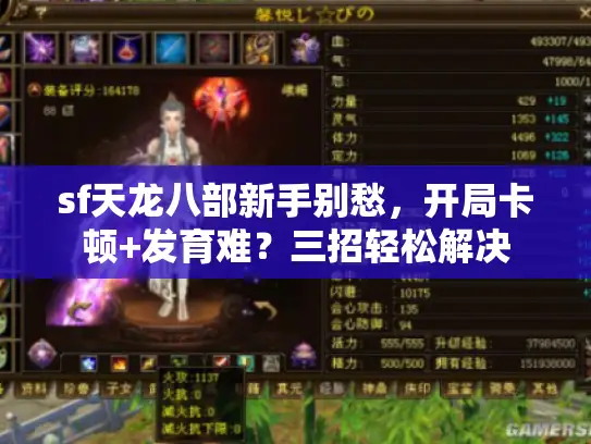 sf天龙八部新手别愁，开局卡顿+发育难？三招轻松解决