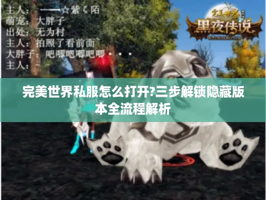 完美世界私服怎么打开?三步解锁隐藏版本全流程解析 完美世界私服怎么打开?三步解锁隐藏版本全流程解析