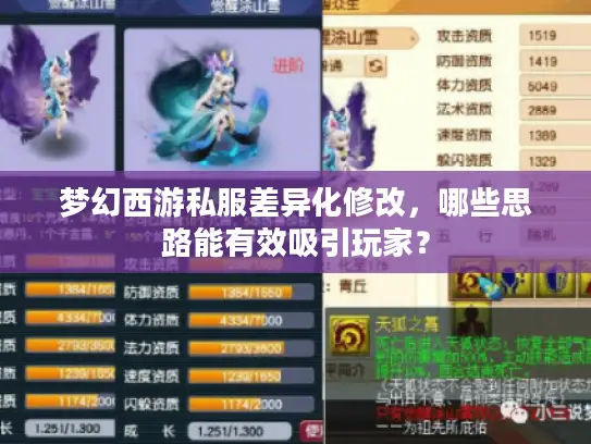 梦幻西游私服差异化修改，哪些思路能有效吸引玩家？