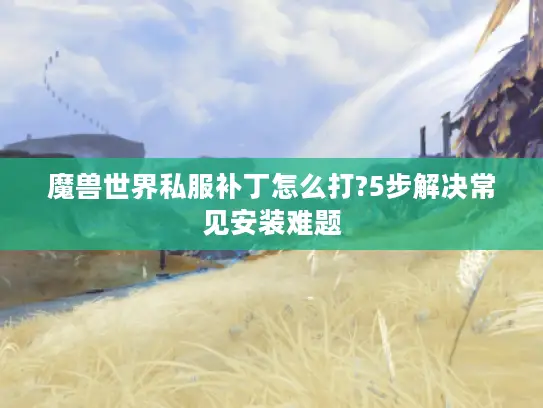 魔兽世界私服补丁怎么打?5步解决常见安装难题 魔兽世界私服补丁怎么打?5步解决常见安装难题