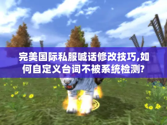 完美国际私服喊话修改技巧,如何自定义台词不被系统检测? 完美国际私服喊话修改技巧,如何自定义台词不被系统检测?