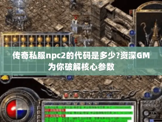传奇私服npc2的代码是多少?资深GM为你破解核心参数