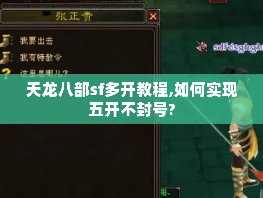 天龙八部sf多开教程,如何实现五开不封号?