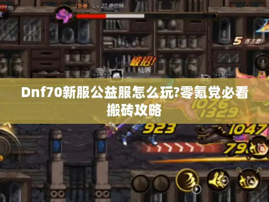 Dnf70新服公益服怎么玩?零氪党必看搬砖攻略