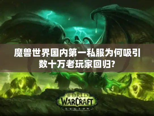 魔兽世界国内第一私服为何吸引数十万老玩家回归?