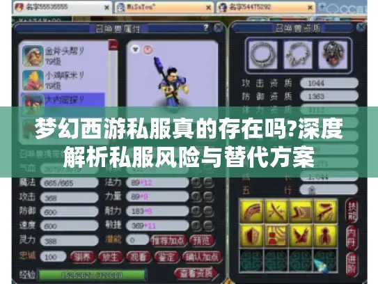 梦幻西游私服真的存在吗?深度解析私服风险与替代方案
