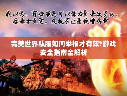 完美世界私服如何举报才有效?游戏安全指南全解析