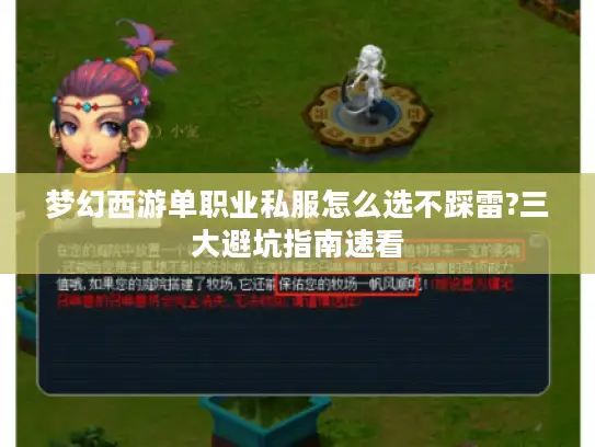 梦幻西游单职业私服怎么选不踩雷?三大避坑指南速看