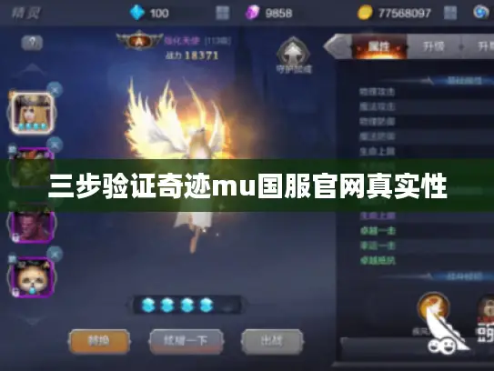 三步验证奇迹mu国服官网真实性