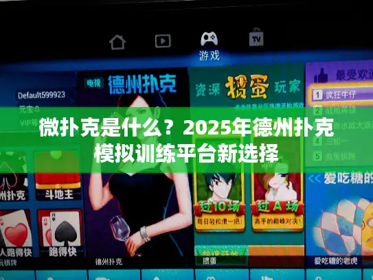 微扑克是什么？2025年德州扑克模拟训练平台新选择