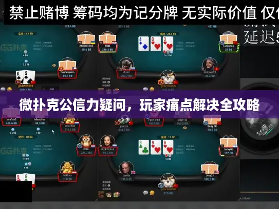 微扑克公信力疑问，玩家痛点解决全攻略