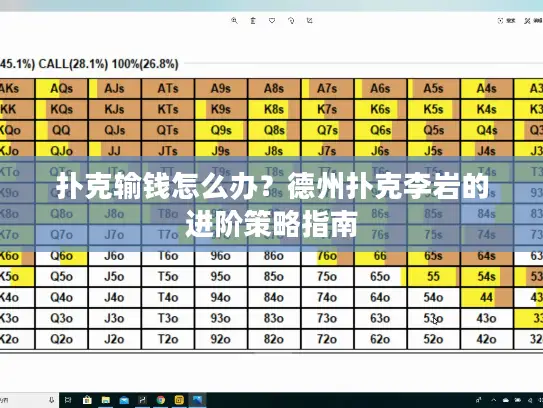 扑克输钱怎么办？德州扑克李岩的进阶策略指南