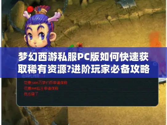 梦幻西游私服PC版如何快速获取稀有资源?进阶玩家必备攻略
