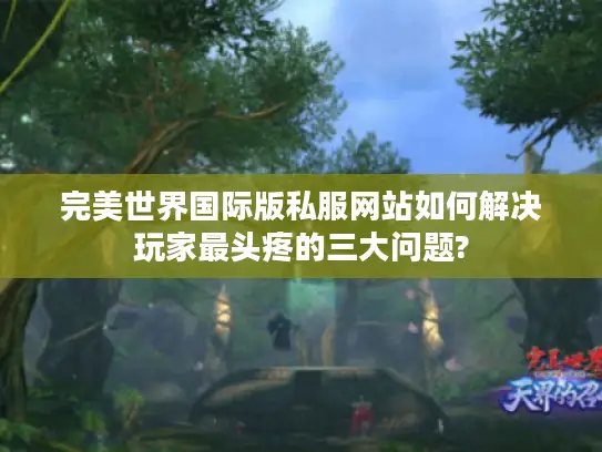 完美世界国际版私服网站如何解决玩家最头疼的三大问题?