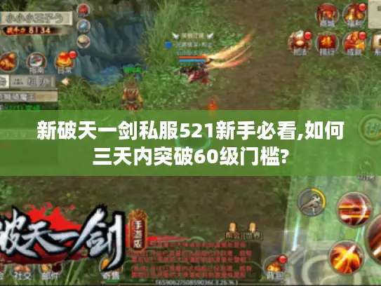 新破天一剑私服521新手必看,如何三天内突破60级门槛?