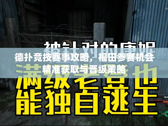 德扑竞技赛事攻略，福田参赛机会精准获取与晋级策略