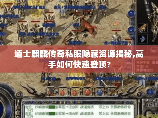 道士麒麟传奇私服隐藏资源揭秘,高手如何快速登顶?