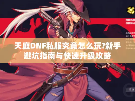 天庭DNF私服究竟怎么玩?新手避坑指南与快速升级攻略