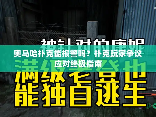 奥马哈扑克能报警吗？扑克玩家争议应对终极指南
