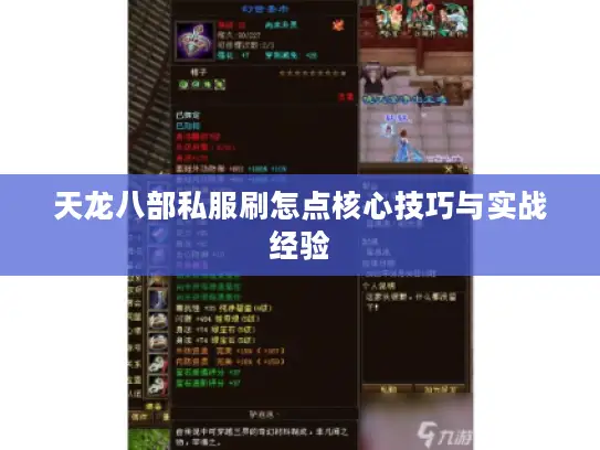 天龙八部私服刷怎点核心技巧与实战经验