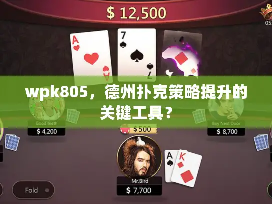 wpk805，德州扑克策略提升的关键工具？