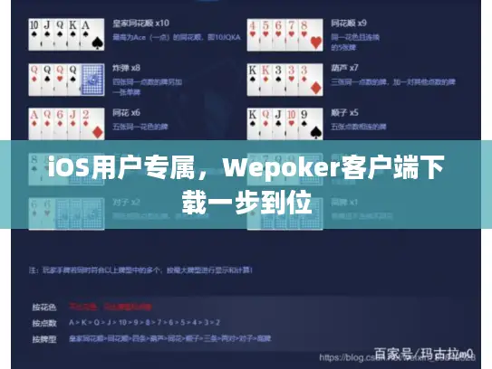 iOS用户专属,Wepoker客户端下载一步到位 iOS用户专属,Wepoker客户端下载一步到位