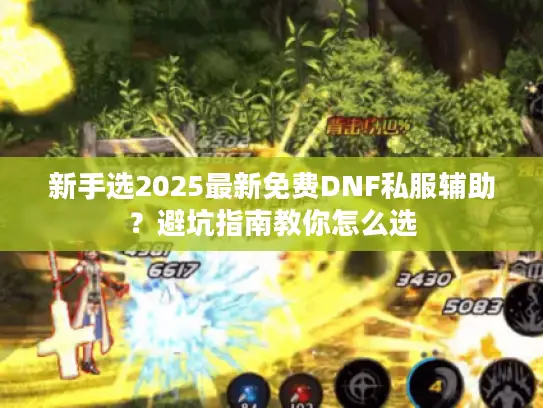 新手选2025最新免费DNF私服辅助?避坑指南教你怎么选 新手选2025最新免费DNF私服辅助?避坑指南教你怎么选
