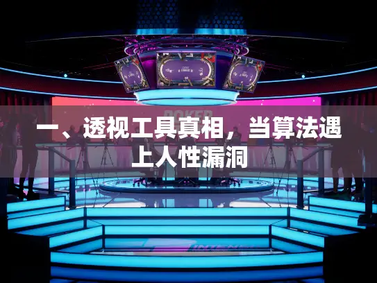 一、透视工具真相，当算法遇上人性漏洞