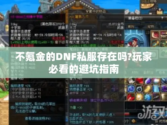 不氪金的DNF私服存在吗?玩家必看的避坑指南