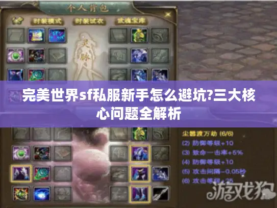 完美世界sf私服新手怎么避坑?三大核心问题全解析