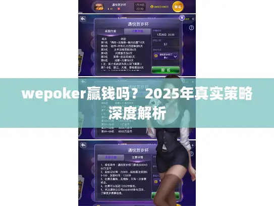 wepoker赢钱吗？2025年真实策略深度解析
